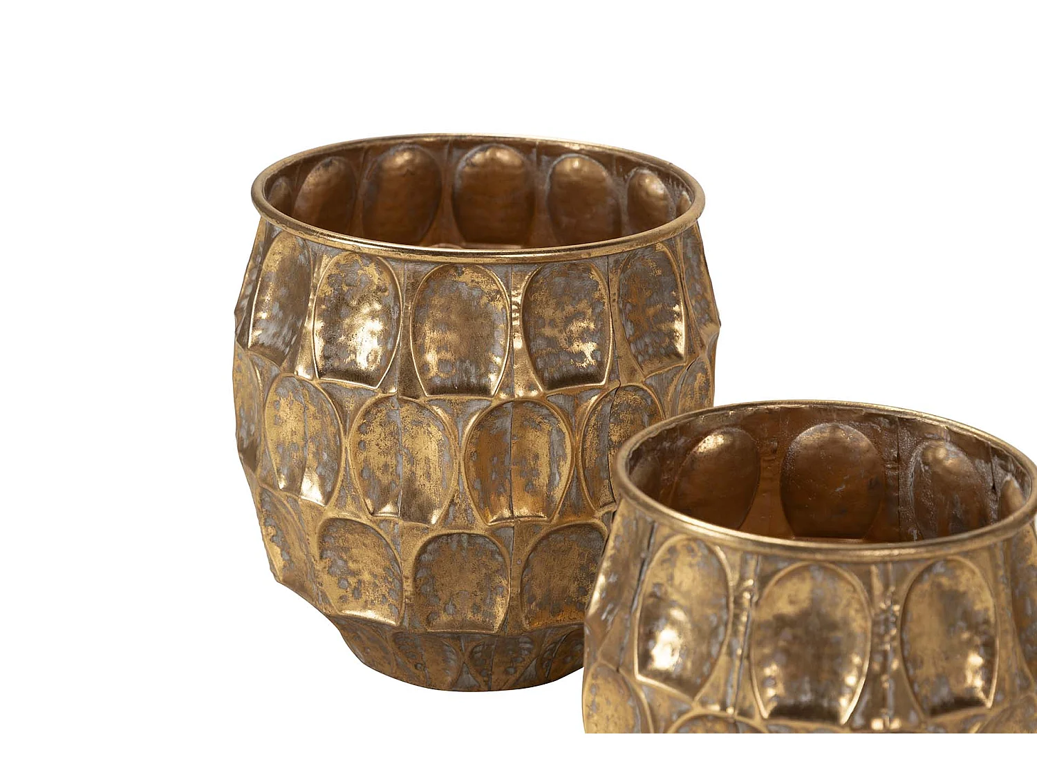 Set 3 Maceteros Metal 38x38x37 30x30x29 23x23x24 Cm