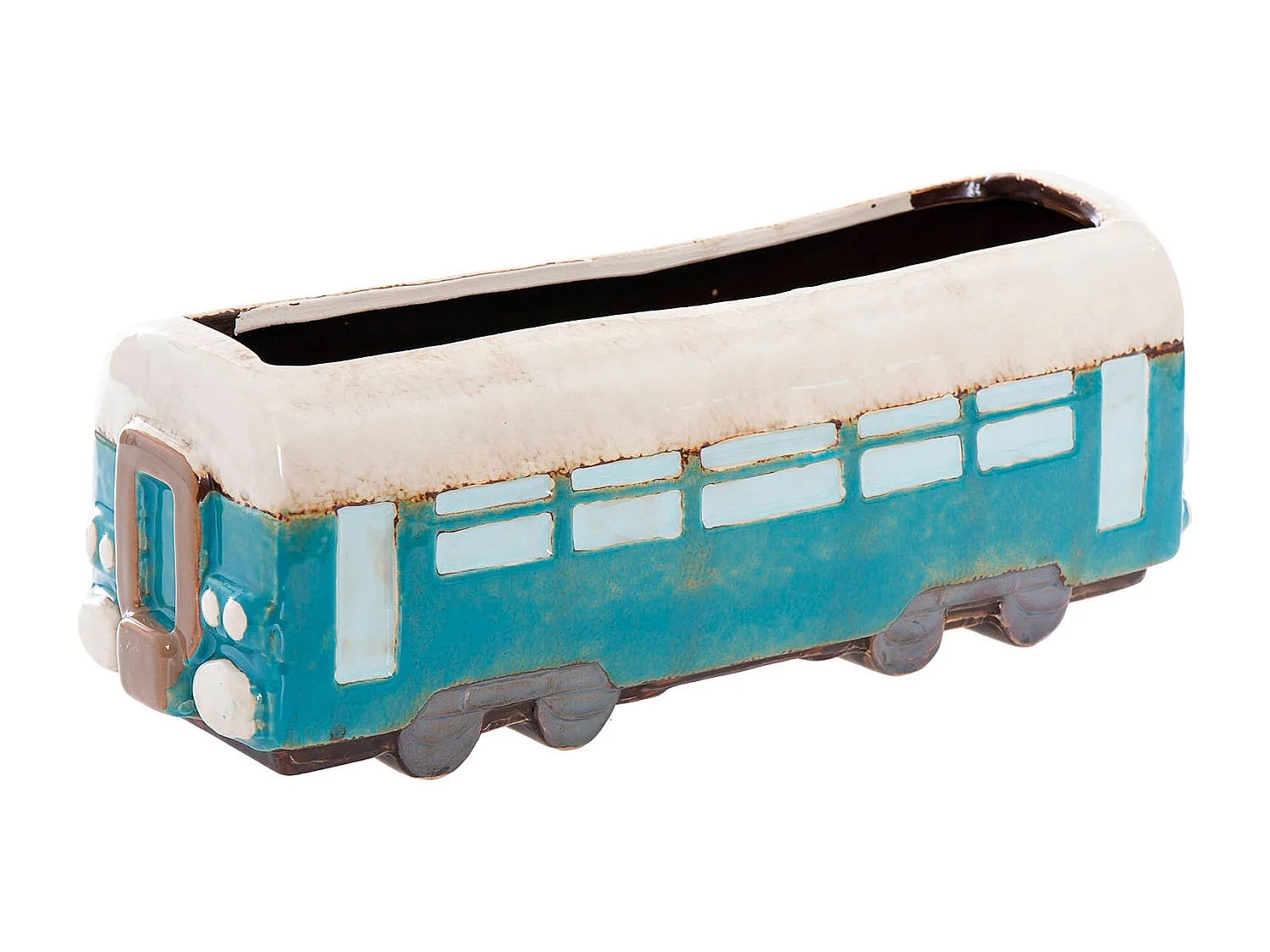 Tren Ceramica Con Macetero 32x11x12 Cm