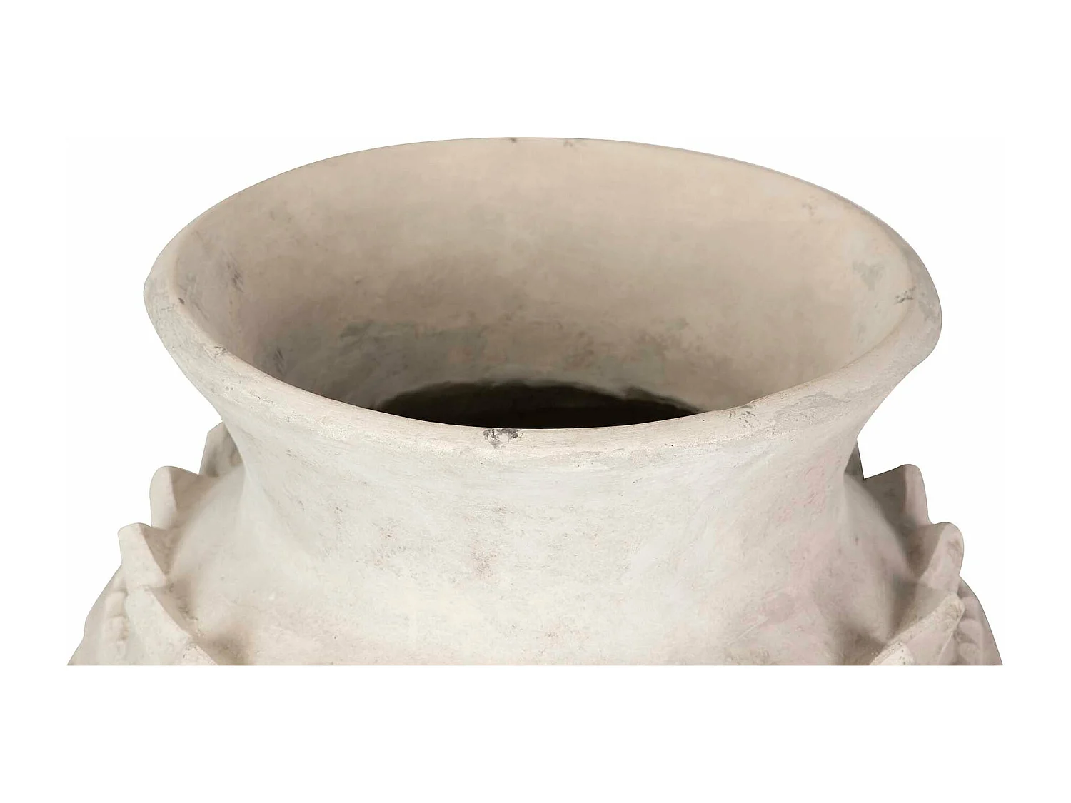 ánfora Terracota Blanca 60x60x110 Cm