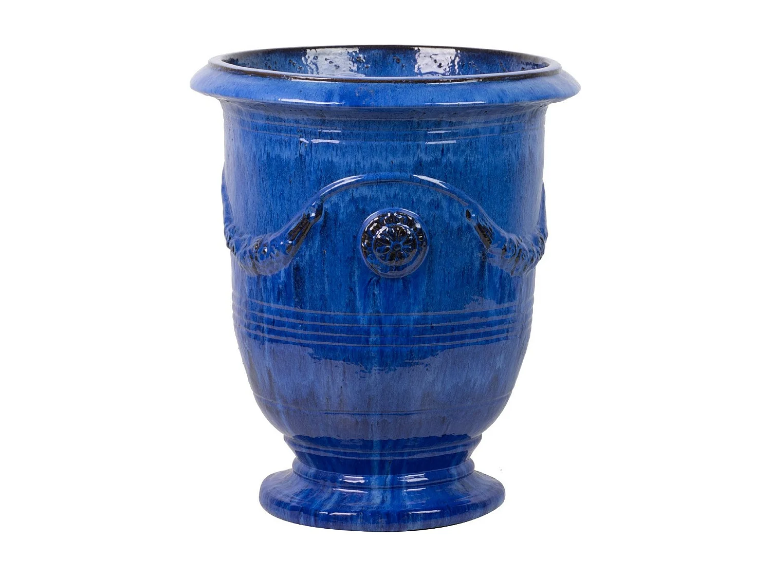 Macetero Gres Azul Exterior 65x65x76 Cm