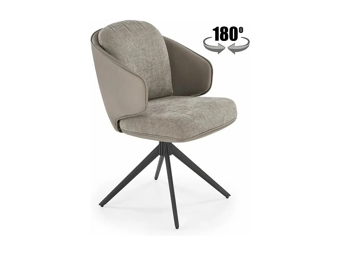 Krzesło tapicerowane K554 szare obracane