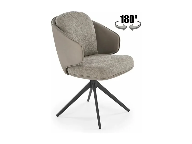 Krzesło tapicerowane K554 szare obracane