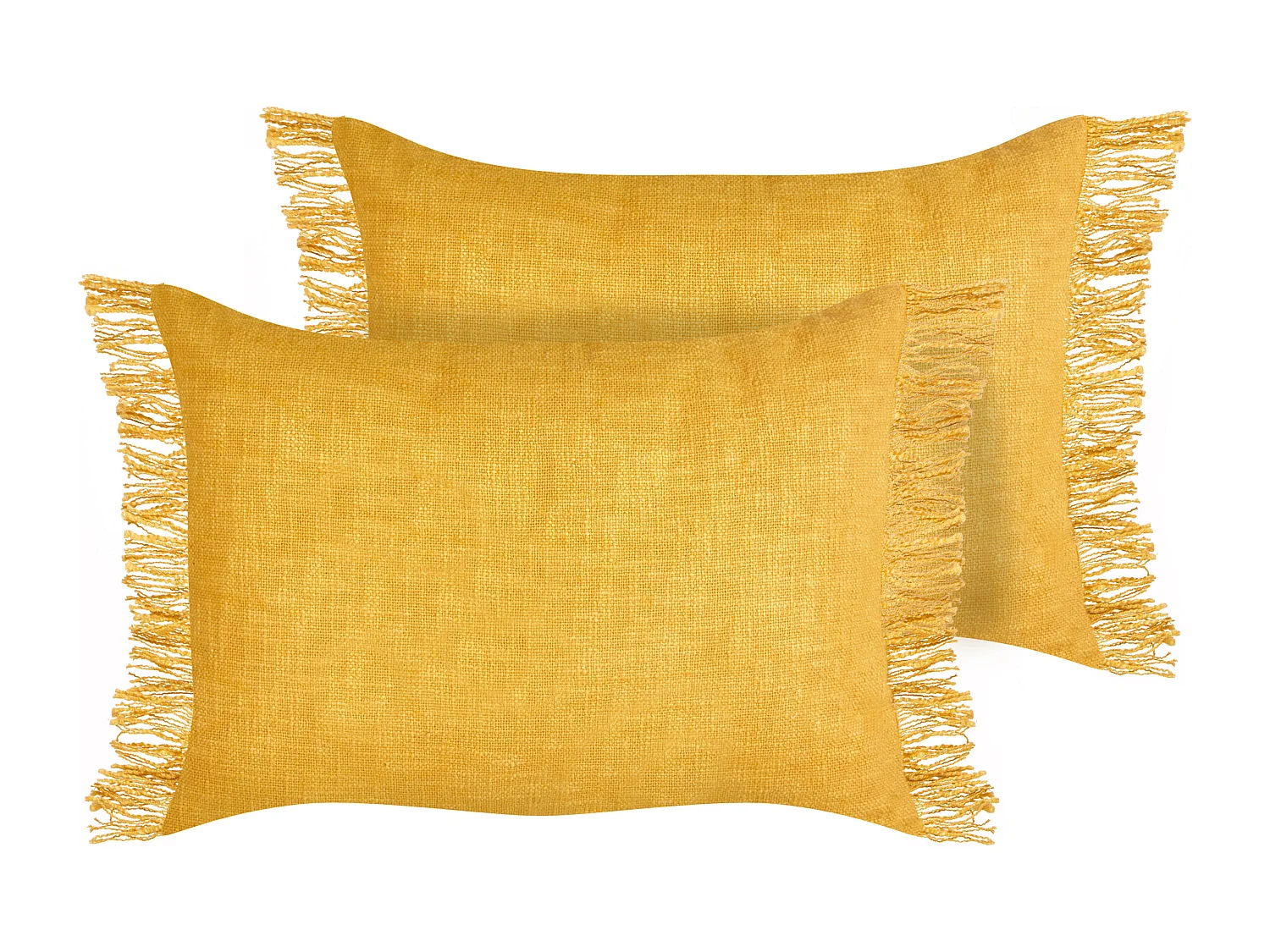 Set di 2 cuscini MABA Cotone 50 x 35 cm Giallo Tinta unita