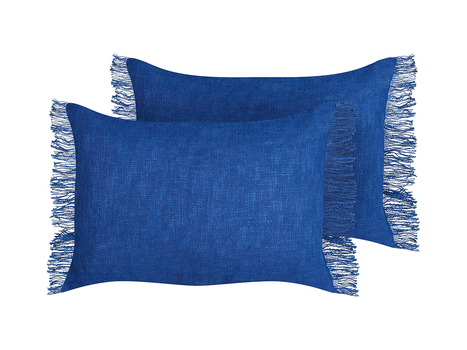 Lot de 2 coussins décoratifs MABA Coton 50 x 35 cm Bleu marine Unicolore
