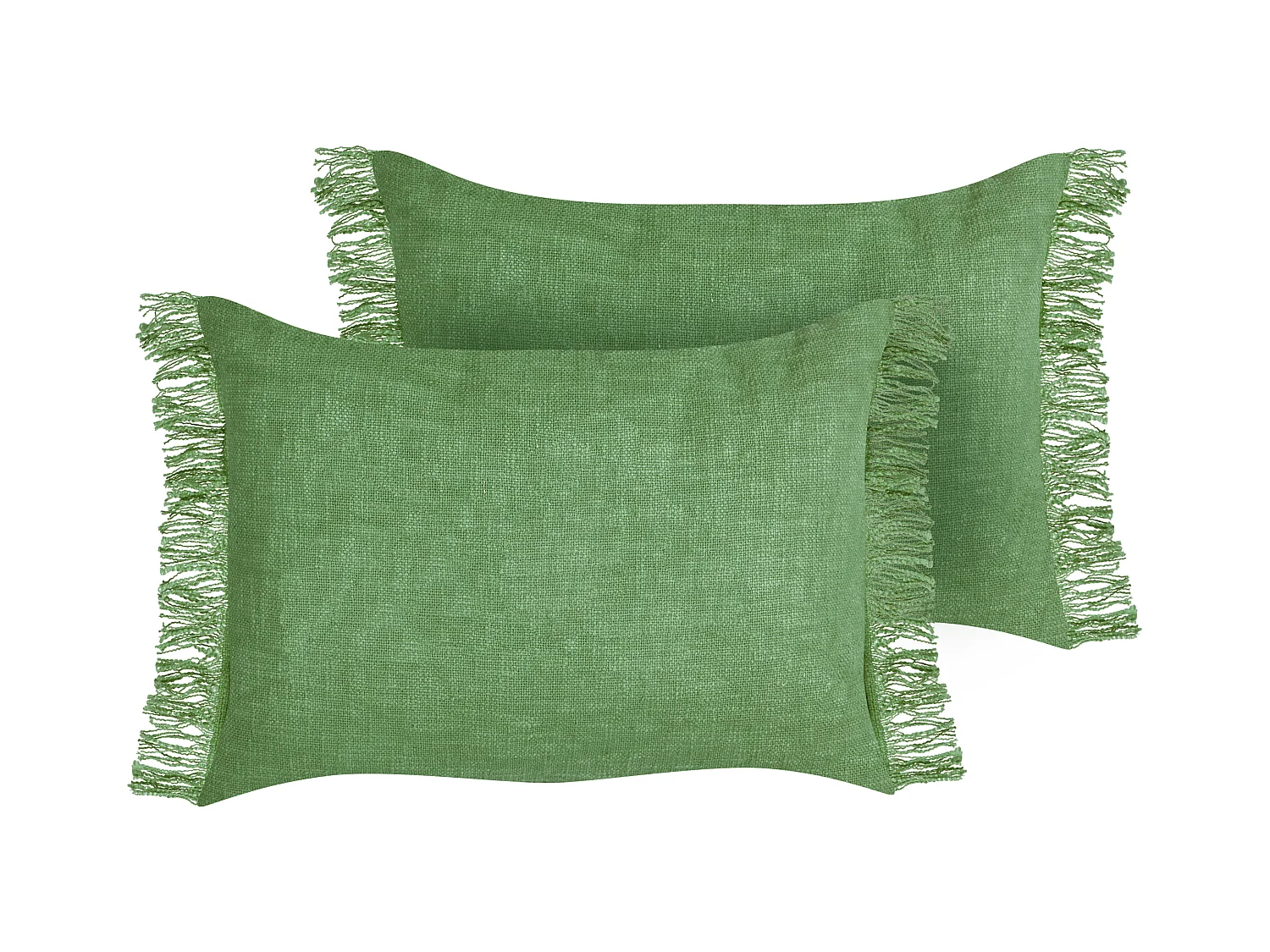 Lot de 2 coussins décoratifs MABA Coton 50 x 35 cm Vert Unicolore