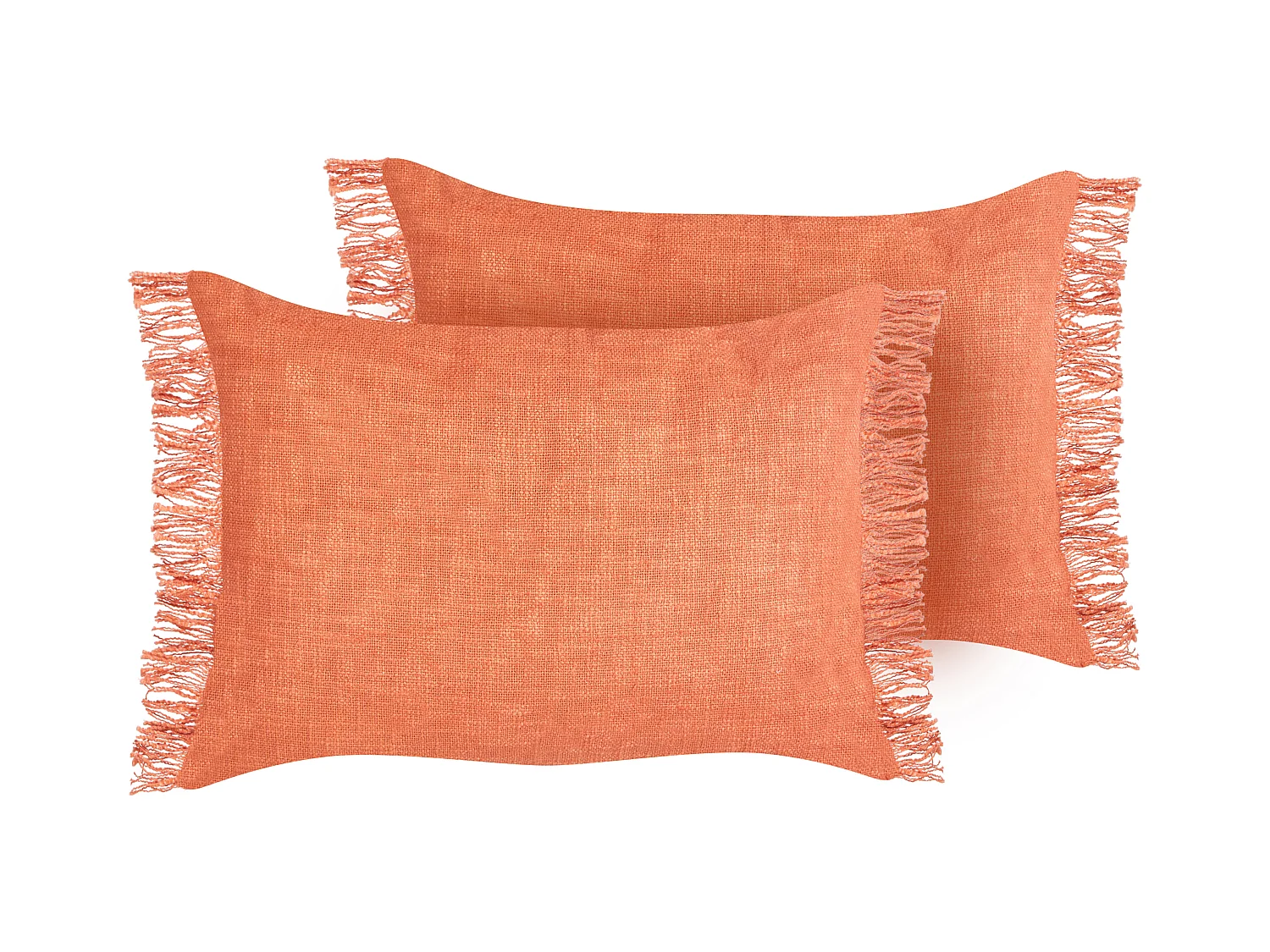 Lot de 2 coussins décoratifs MABA Coton 50 x 35 cm Orange Unicolore