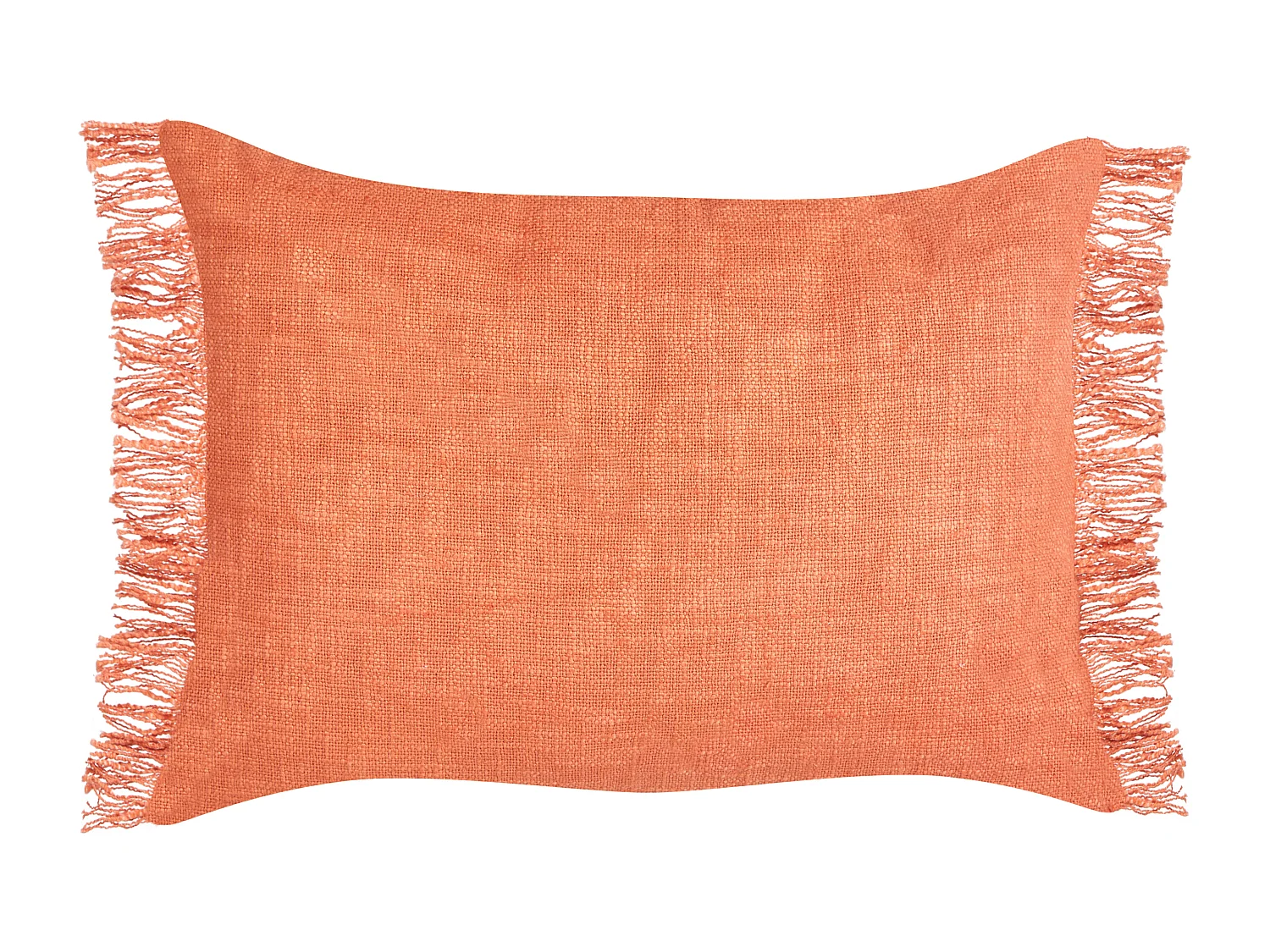 Conjunto de 2 almofadas decorativas MABA Algodão 50 x 35 cm Laranja Sólido