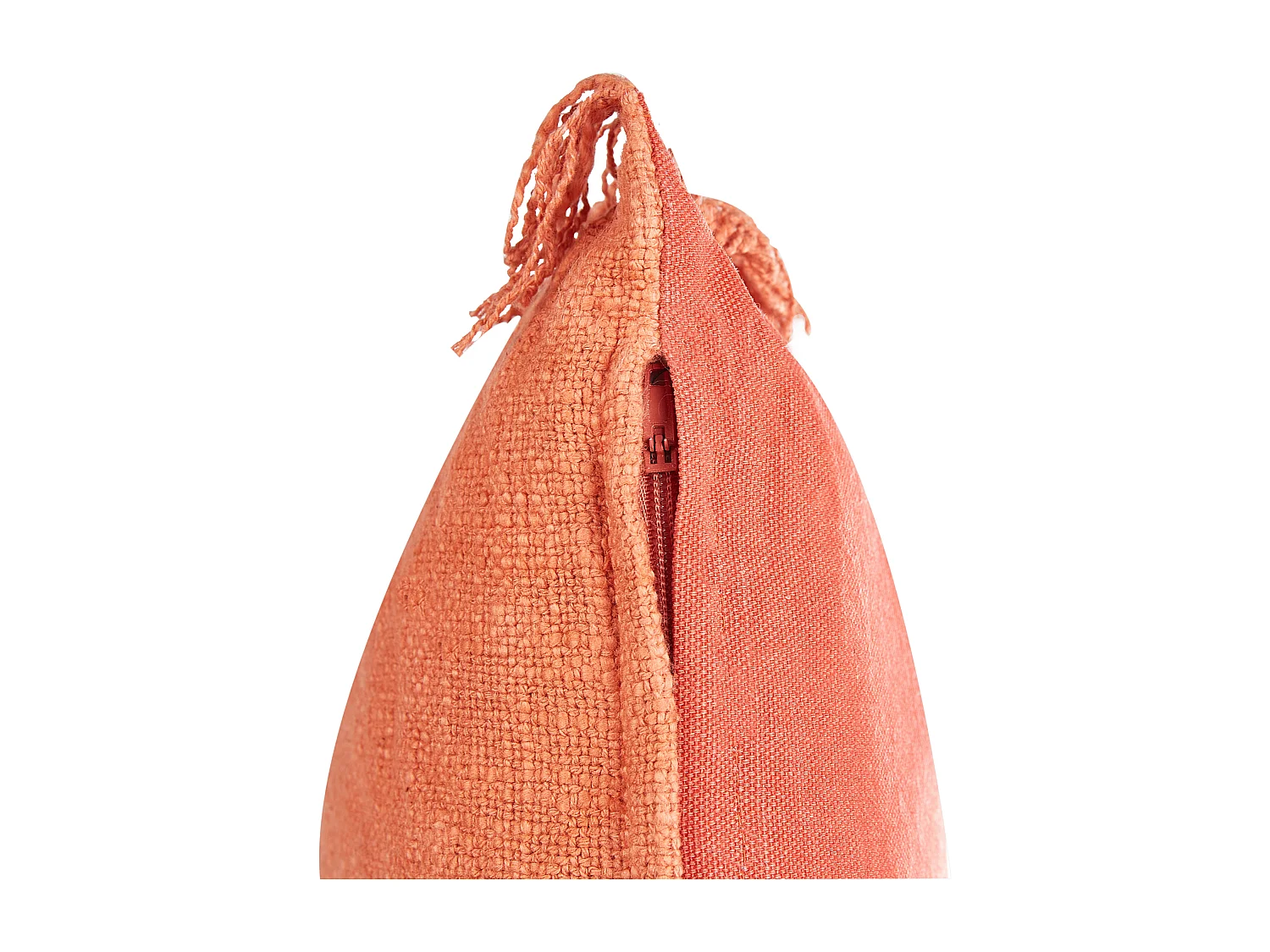 Conjunto de 2 almofadas decorativas MABA Algodão 50 x 35 cm Laranja Sólido