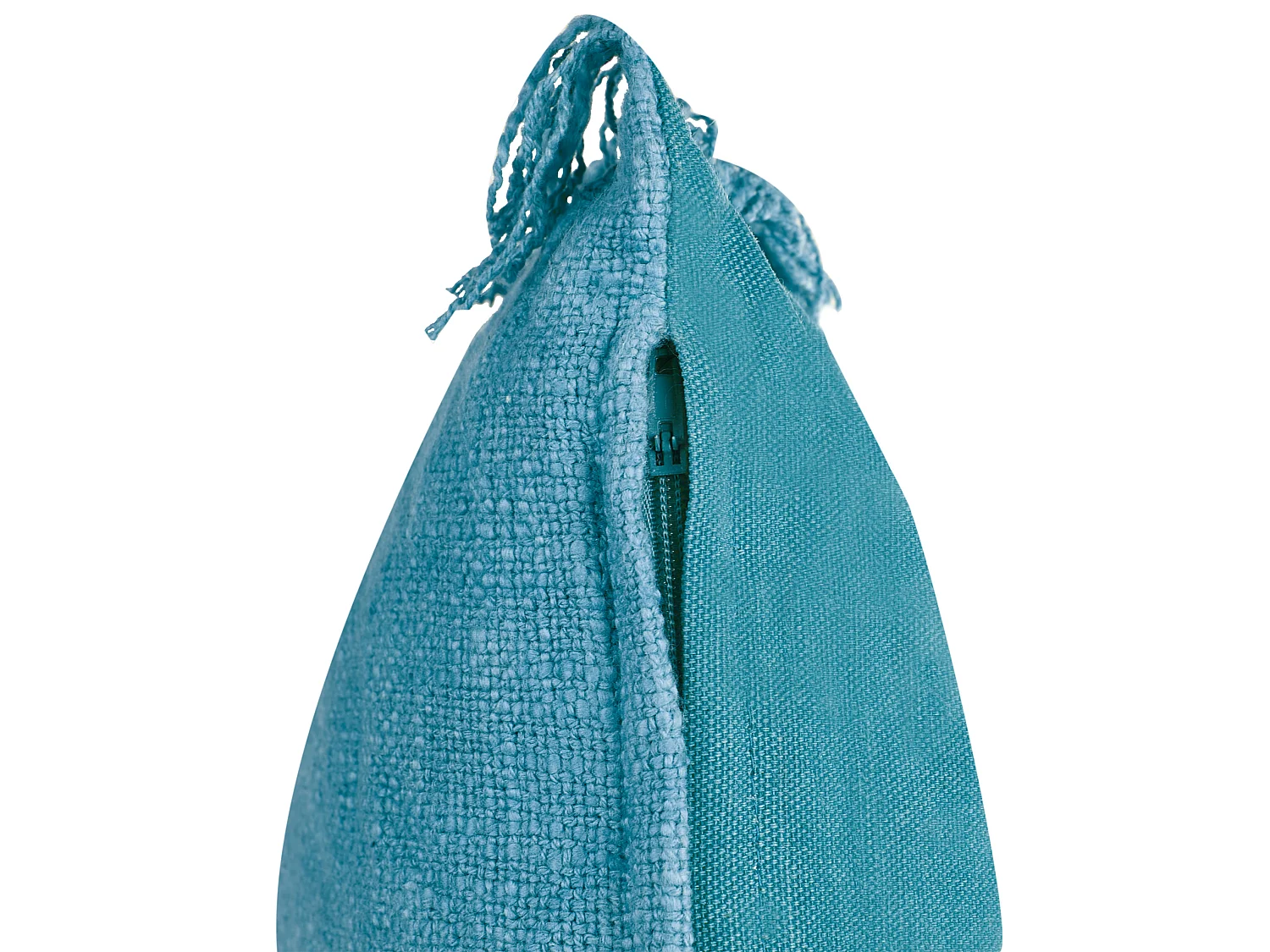 Set of 2 Decorative Cushions MABA Cotton 50 x 35 cm Blue Solid