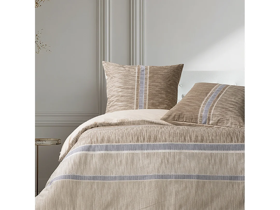 1 persoons beddengoed 140x200 cm+1 kussensloop 65x65 cm in katoen