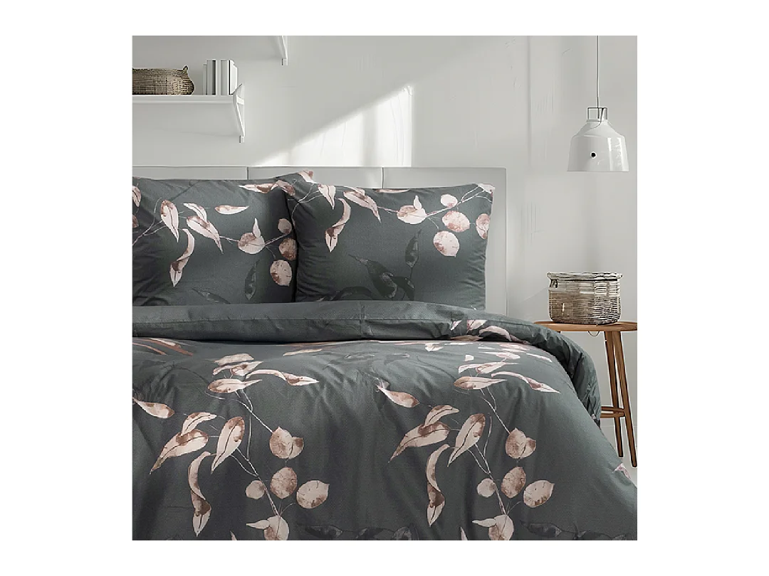 1 persoons beddengoed 140x200 cm+1 kussensloop 65x65 cm in katoen