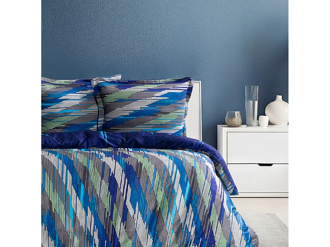 Housse de couette + taie(s) oreiller satin de coton "Neron"