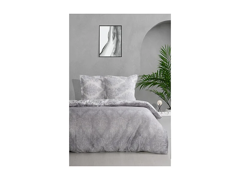 Set letto matrimoniale 240x220 cm+2 federe 63x63 cm in raso di cotone