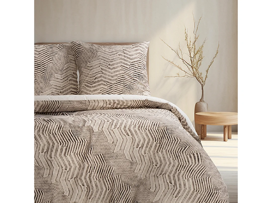 1 persoons beddengoed 140x200 cm+1 kussensloop 65x65 cm in katoen