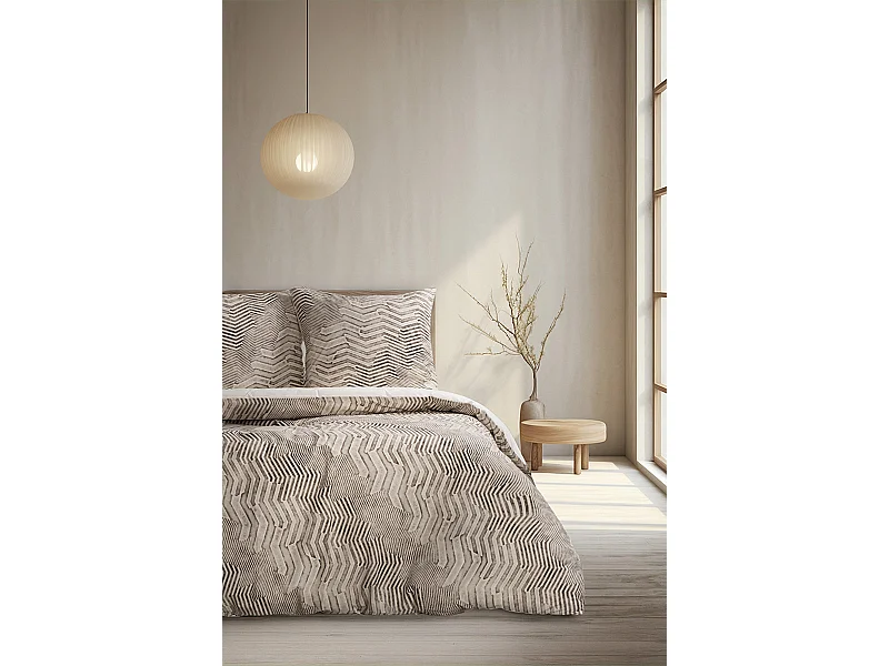 1 persoons beddengoed 140x200 cm+1 kussensloop 65x65 cm in katoen