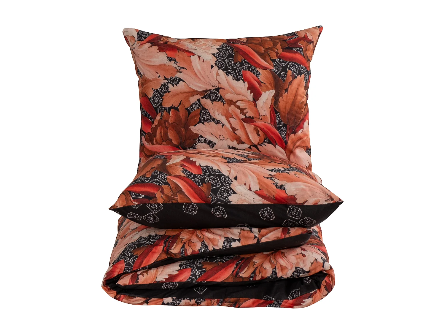 Housse de couette + taie(s) oreiller "Neoldan" 100% coton imprimé.