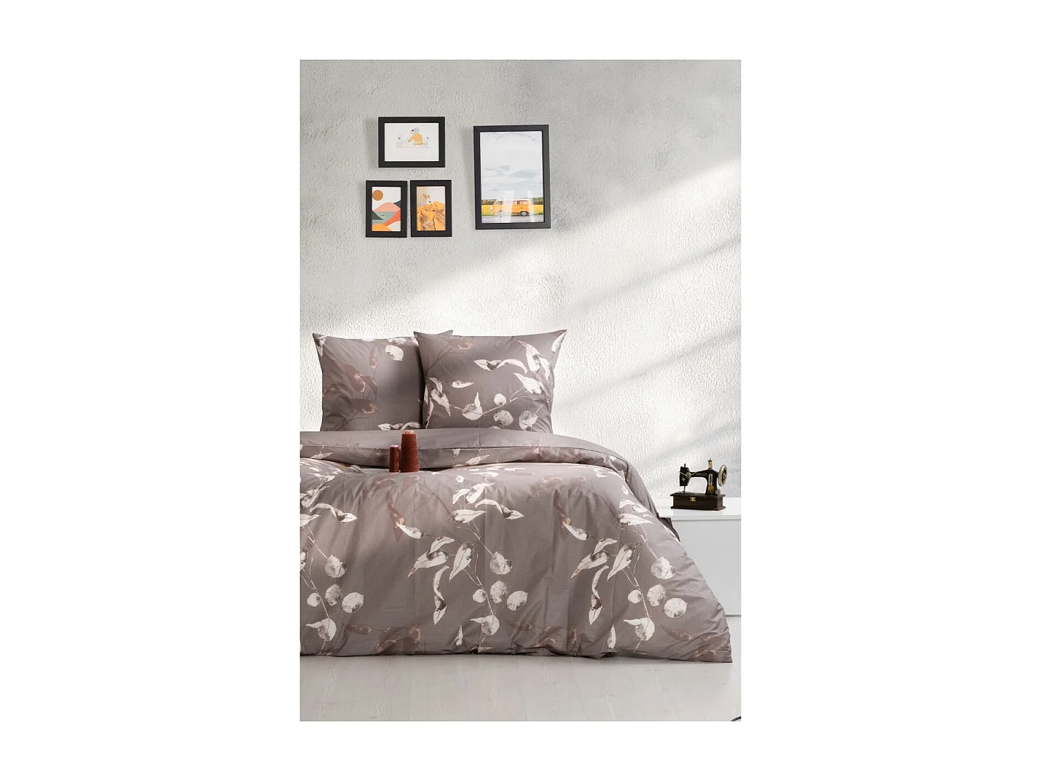 Set letto matrimoniale 240x220 cm+2 federe 65x65 cm 100% cotone