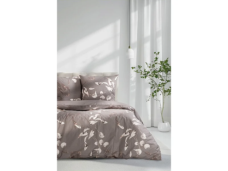 1 persoons beddengoed 140x200 cm+1 kussensloop 65x65 cm in katoen