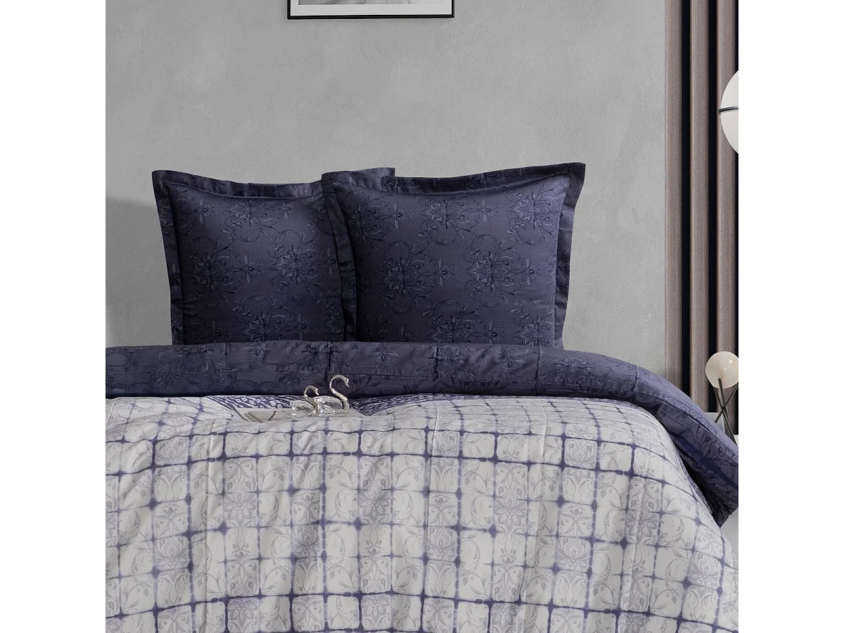 Jogo de cama para 2 pessoas 1 capa de edredão 200x200 cm+2 Fronhas 63x63 cm em cetim de algodão