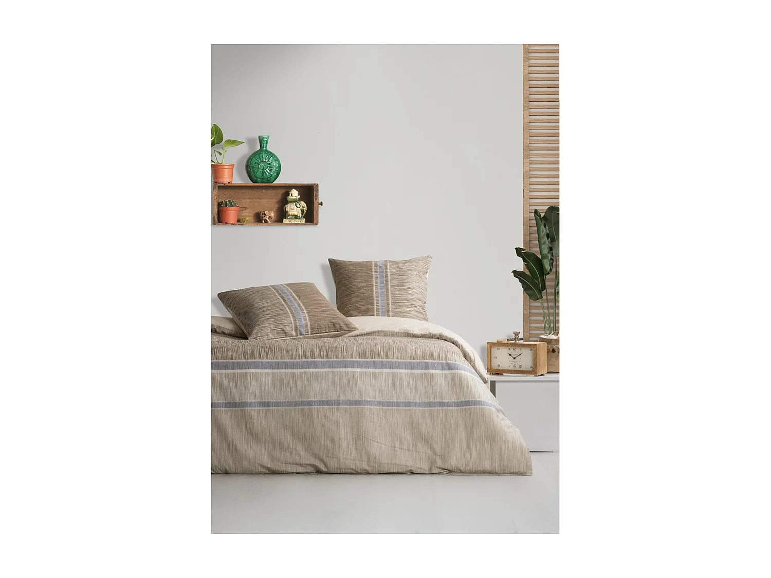 2 persoons beddengoed 200x200 cm+2 kussenslopen 65x65 cm in katoen