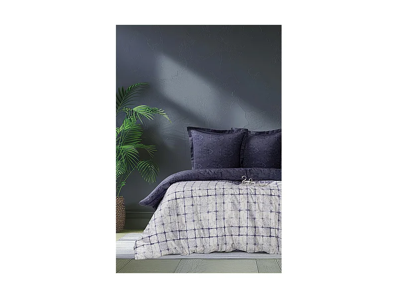 Housse de couette + taie(s) oreiller satin de coton "Melori"