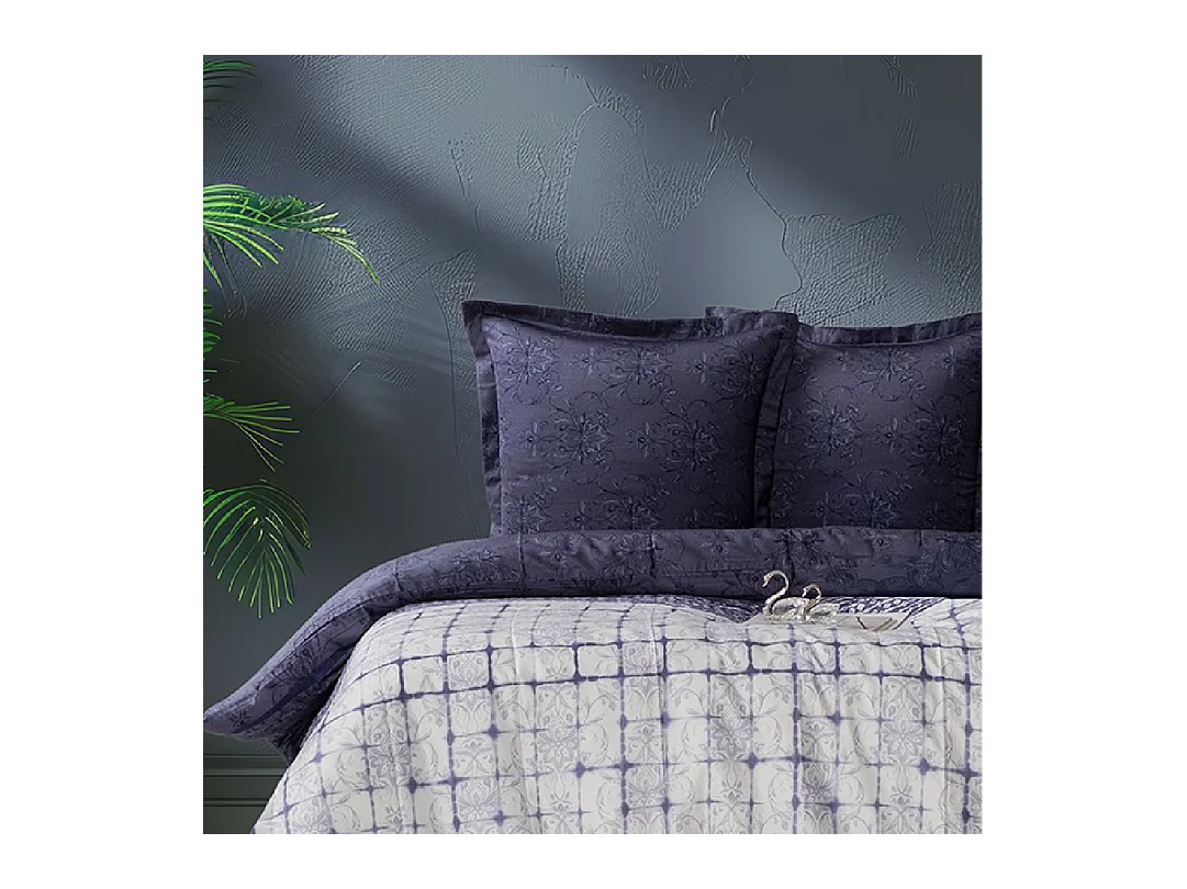 Jogo de cama para 2 pessoas 1 capa de edredão 240x220 cm+2 Fronhas 63x63 cm em cetim de algodão