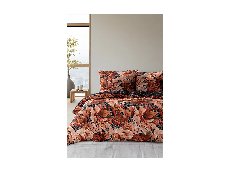 Housse de couette + taie(s) oreiller "Neoldan" 100% coton imprimé.