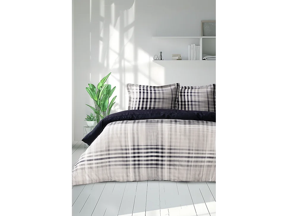 Housse de couette + taie(s) oreiller satin de coton "Gloven"