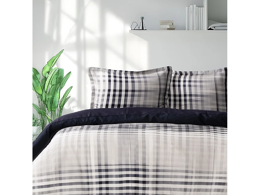 Housse de couette + taie(s) oreiller satin de coton "Gloven"