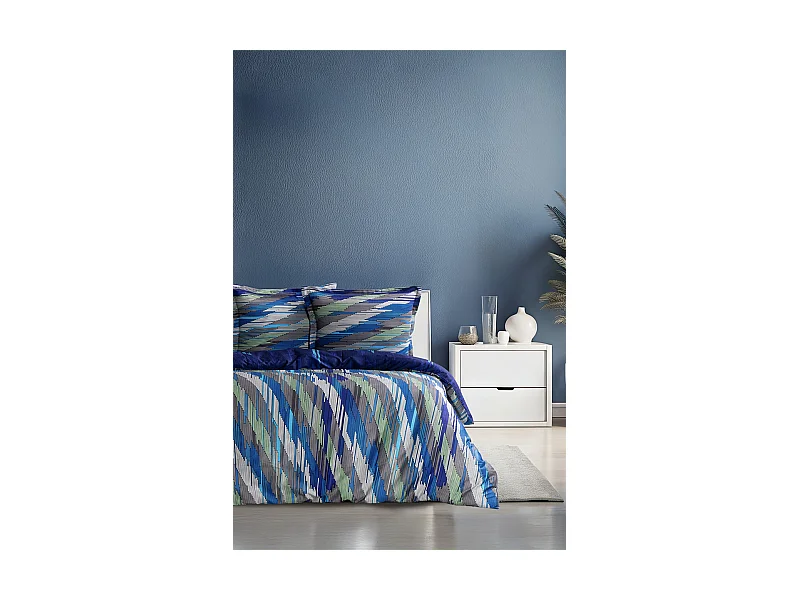 Housse de couette + taie(s) oreiller satin de coton "Neron"