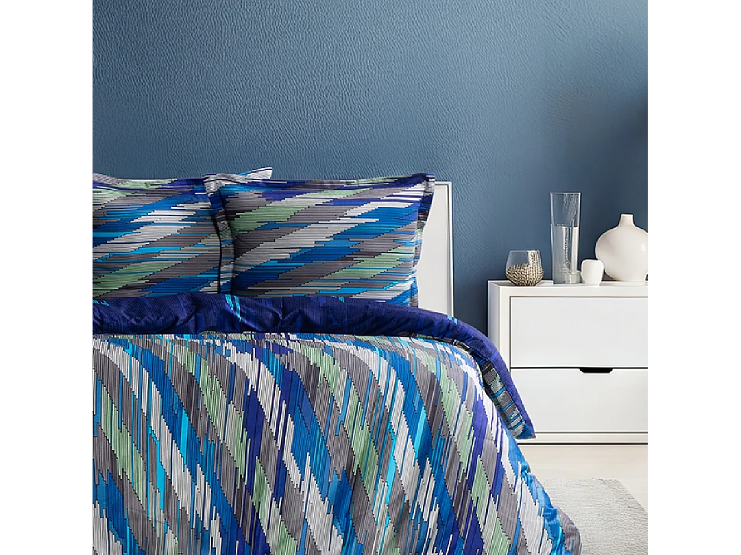 Housse de couette + taie(s) oreiller satin de coton "Neron"