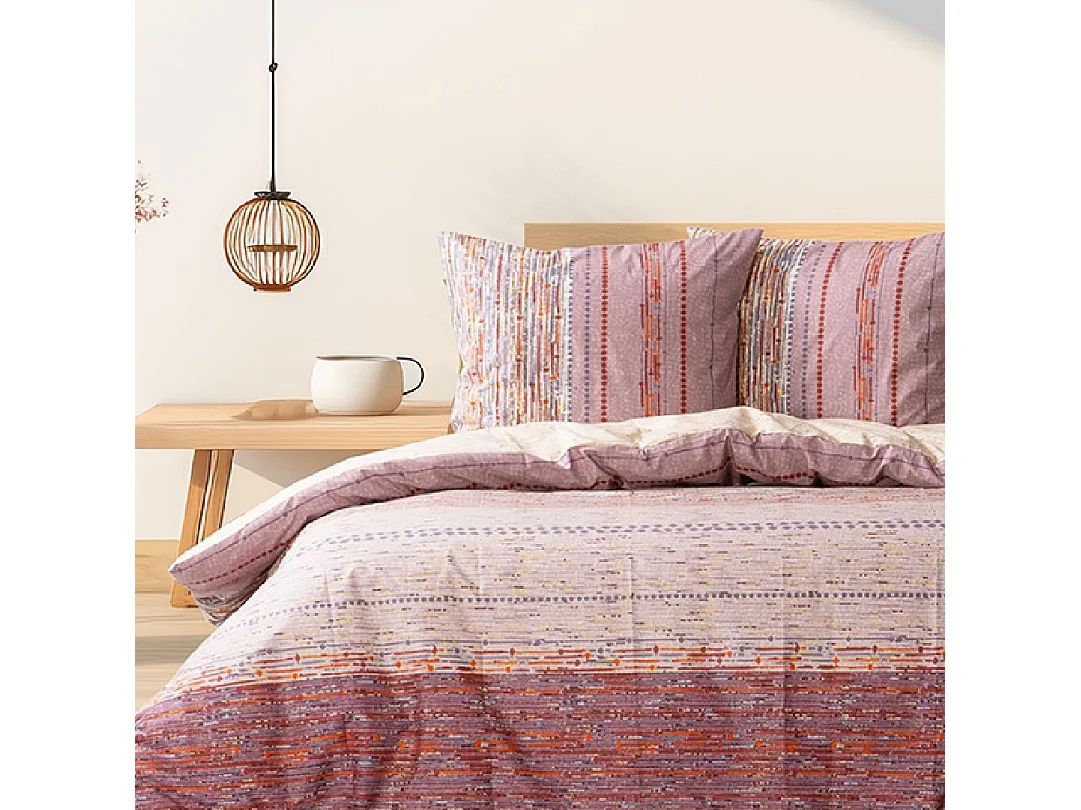 Set letto singolo 140x200 cm+ 1 federa 65x65 cm  100% cotone