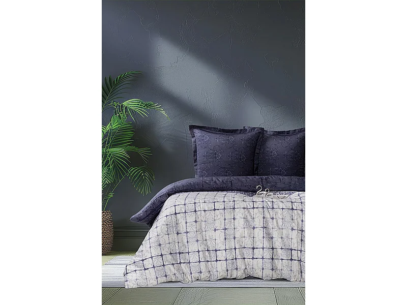 Housse de couette + taie(s) oreiller satin de coton "Melori"