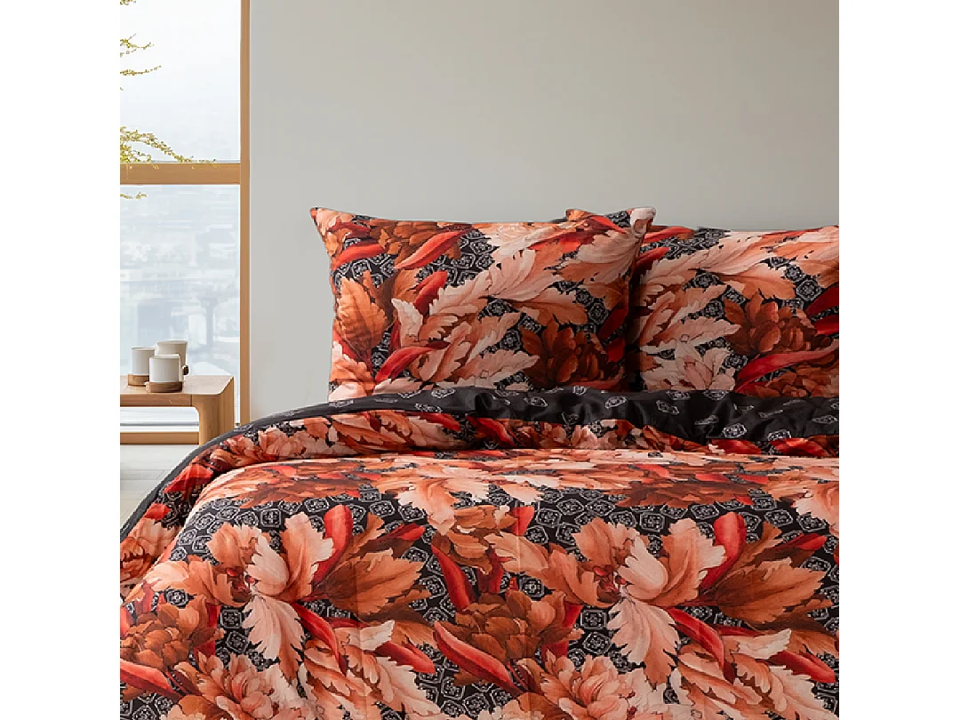 1 persoons beddengoed 140x200 cm+1 kussensloop 65x65 cm in katoen