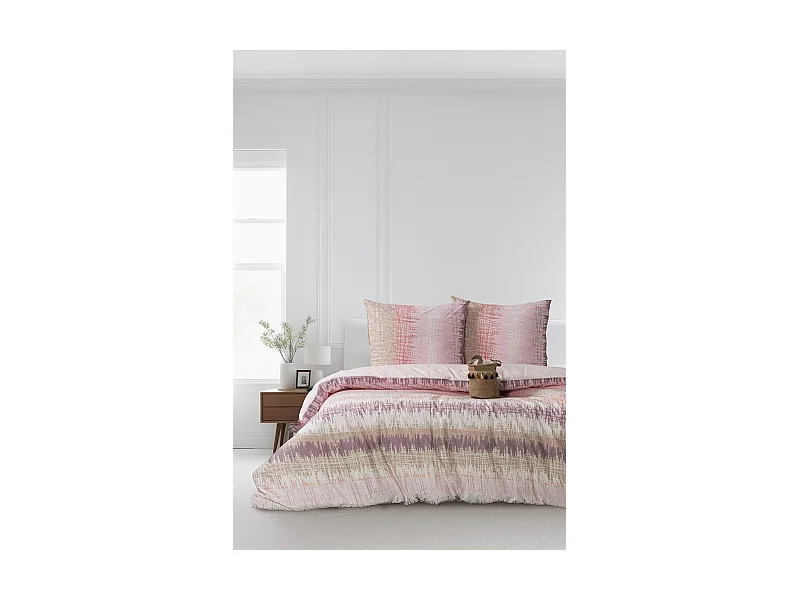 Housse de couette + taie(s) oreiller "Polien" 100% coton imprimé.