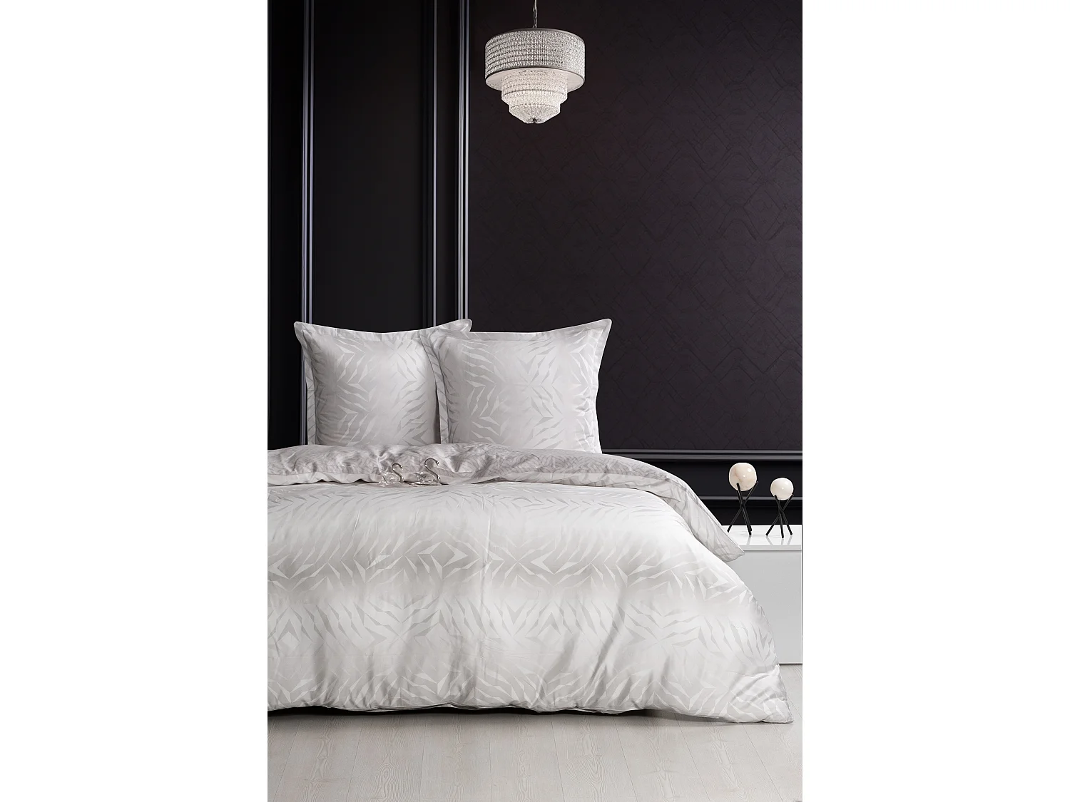 Set letto singolo 140x200 cm+ 1 federa 63x63 cm in raso di cotone