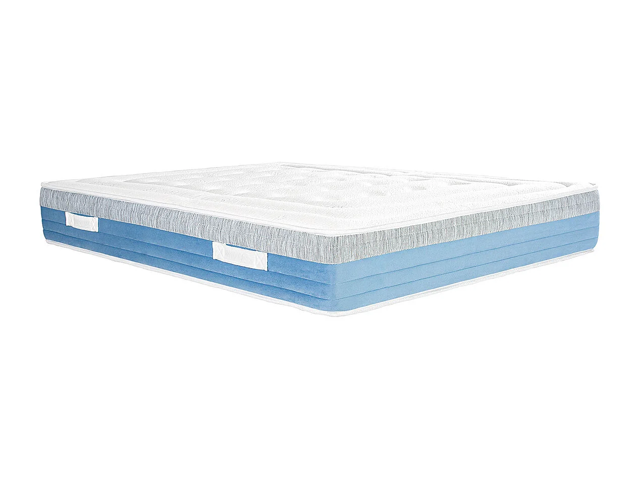 Matelas SENA 140x200 cm à ressorts ensachés, mousse mémoire de forme, indépendance du couchage, épaisseur 27cm