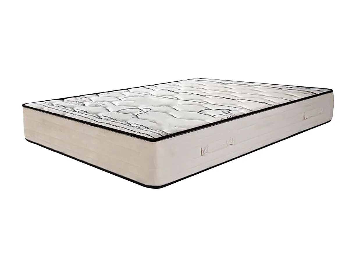 Matelas réversible NELIA 180x200 cm, mousse haute densité, indépendance du couchage, avec face été/hiver, épaisseur 24 cm