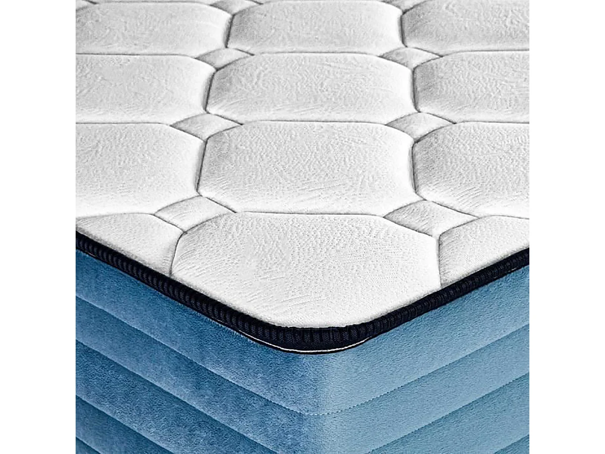 Matelas réversible CALI 160x200 cm, mousse haute densité, indépendance du couchage, face été/hiver, épaisseur 24 cm