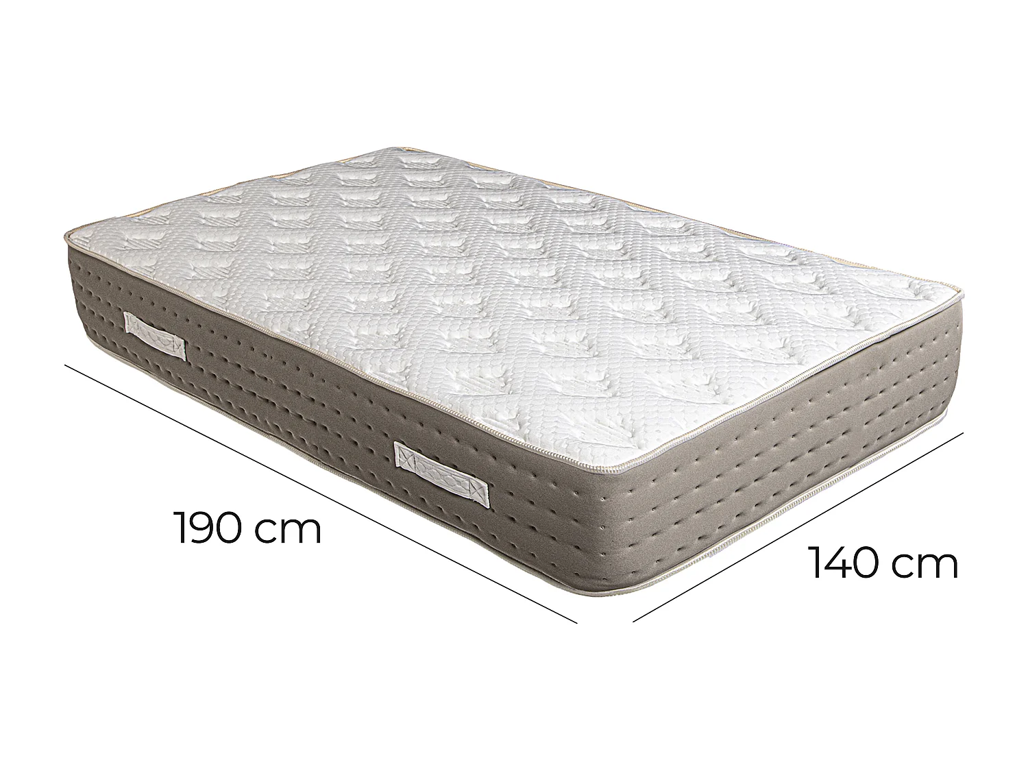 Matelas KIAN 140x190 cm à ressorts ensachés, en mousse haute densité, indépendance du couchage, face été/hiver, épaisseur 26cm