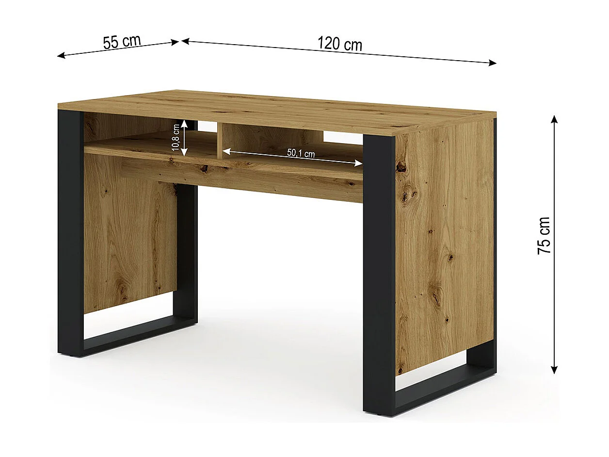Bureau 2 niches Gani Bois et Noir