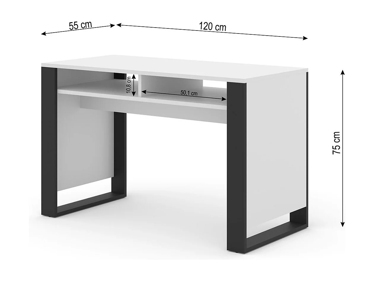 Bureau 2 niches Gani Blanc et Noir