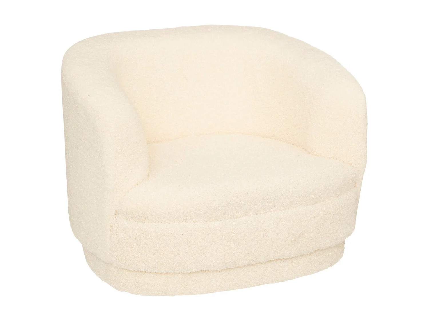 Fauteuil pour enfant en tissu et MDF coloris blanc- Longueur 41,5 x Profondeur 36 x Hauteur 45 cm