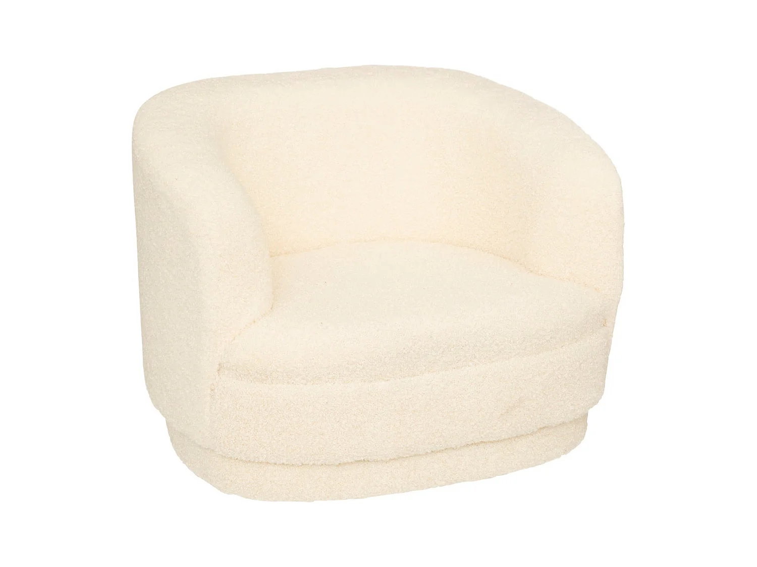 Fauteuil pour enfant en tissu et MDF coloris blanc- Longueur 41,5 x Profondeur 36 x Hauteur 45 cm