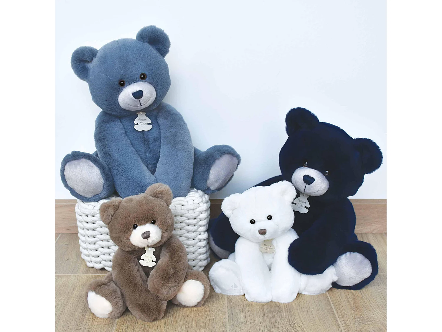 Peluche 35 cm en 100% polyester collection OSCAR ours marron taupe