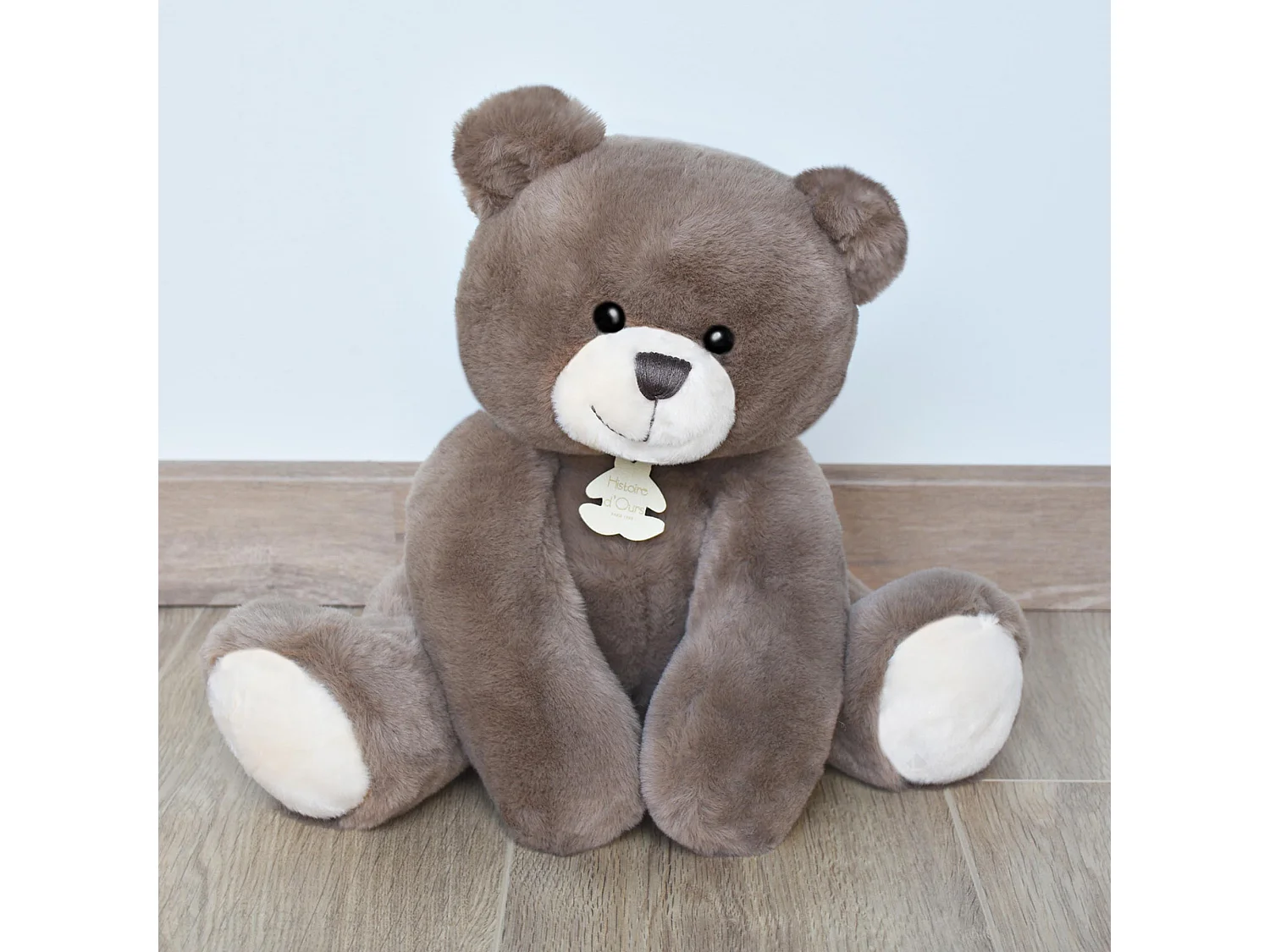 Peluche 35 cm en 100% polyester collection OSCAR ours marron taupe