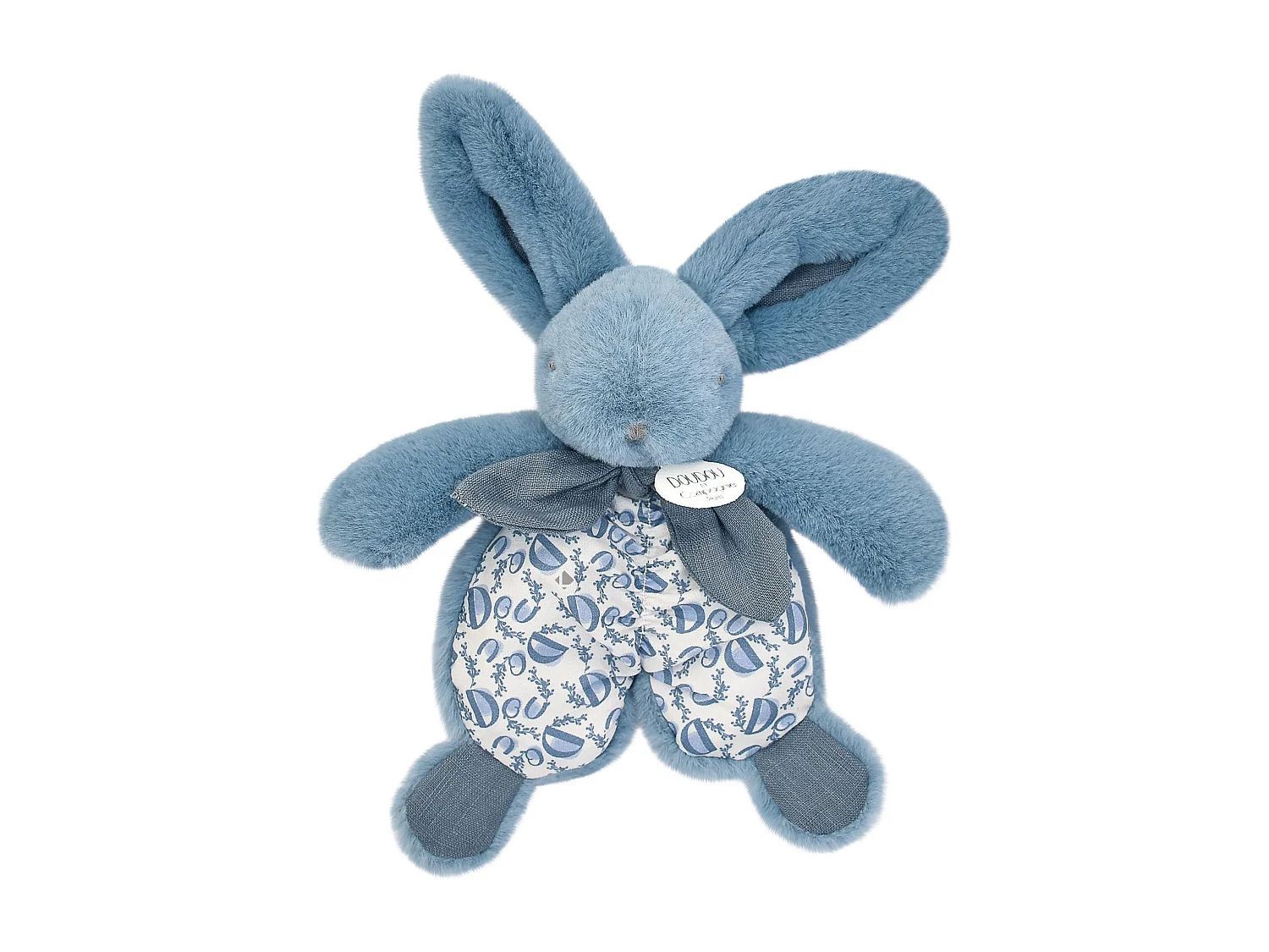 Doudou lapin 18 cm polyester collection LAPIN DOUDOU bleu