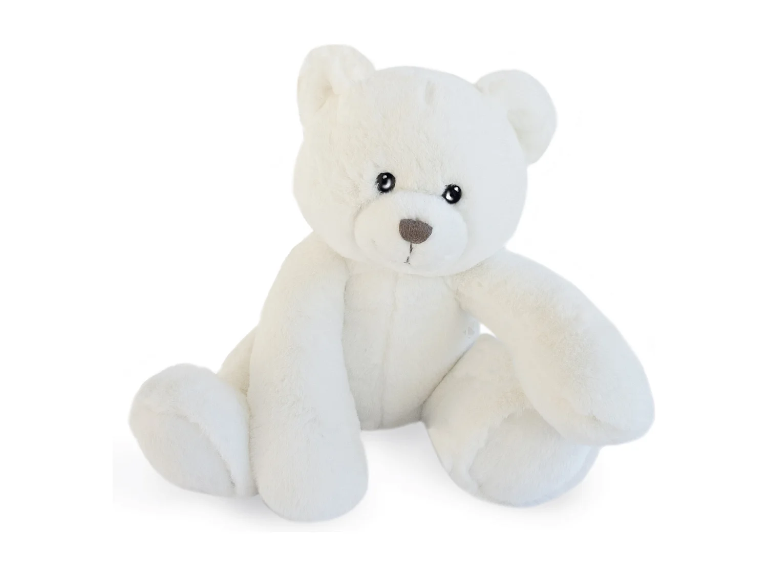 Peluche 35 cm en 100% polyester collection OSCAR ours blanc ivoire