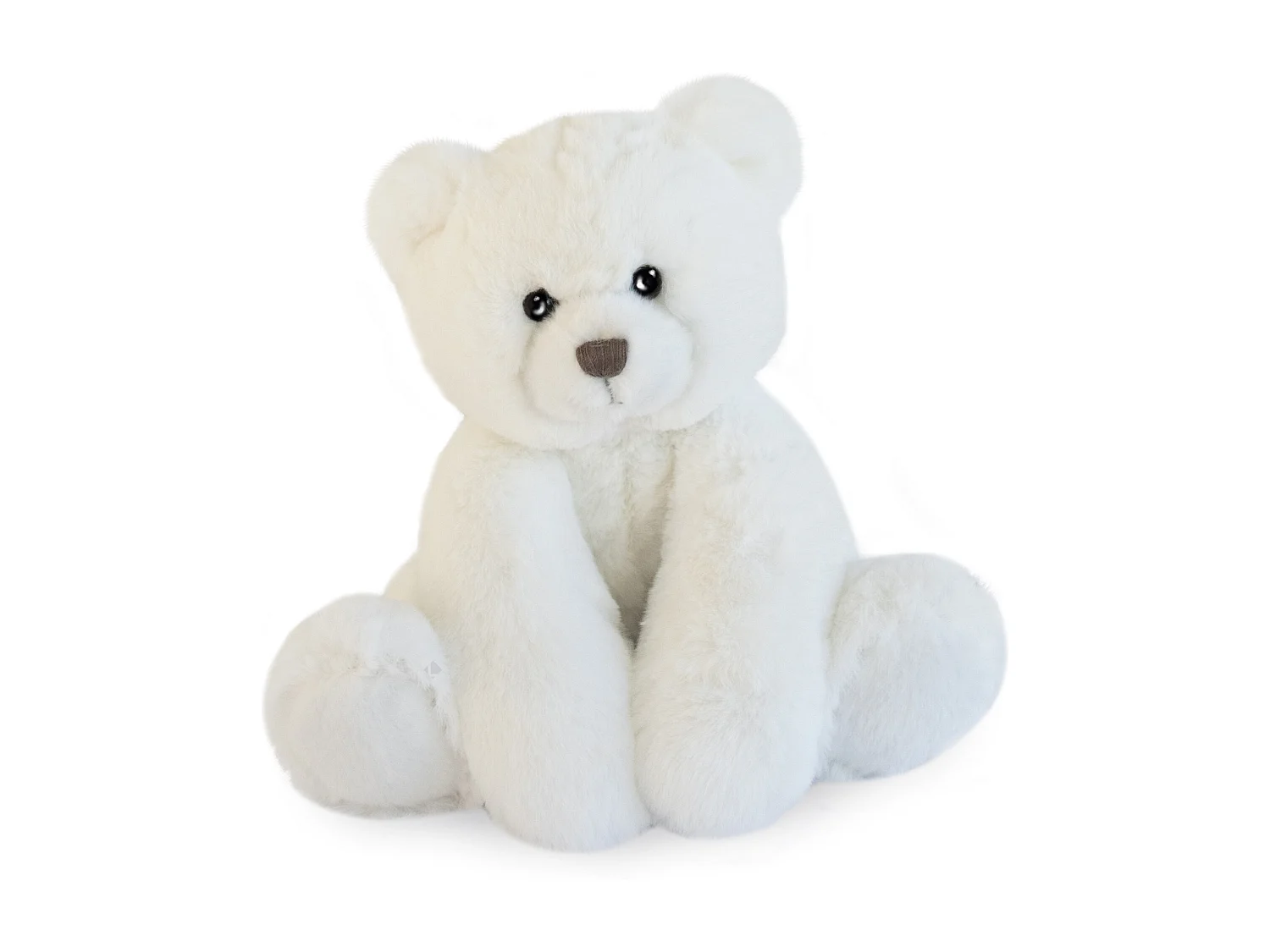 Peluche 25 cm en 100% polyester collection OSCAR ours blanc ivoire