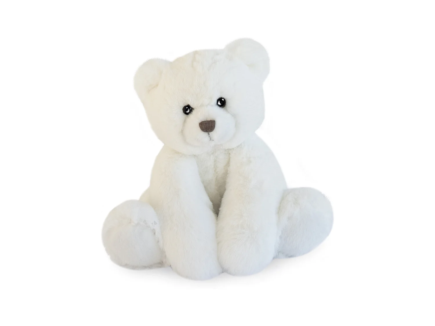Peluche 25 cm en 100% polyester collection OSCAR ours blanc ivoire